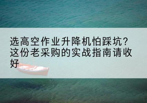 泸州高空作业升降机厂家推荐-选高空作业升降机怕踩坑？这份老采购的实战指南请收好