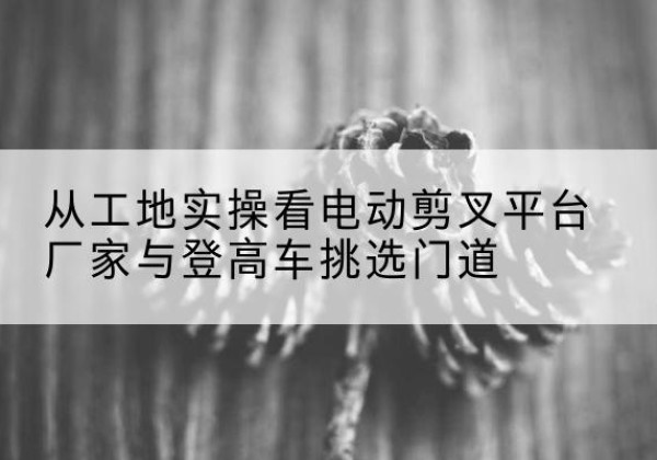 泸州电动剪叉升降平台厂家-从工地实操看电动剪叉平台厂家与登高车挑选门道
